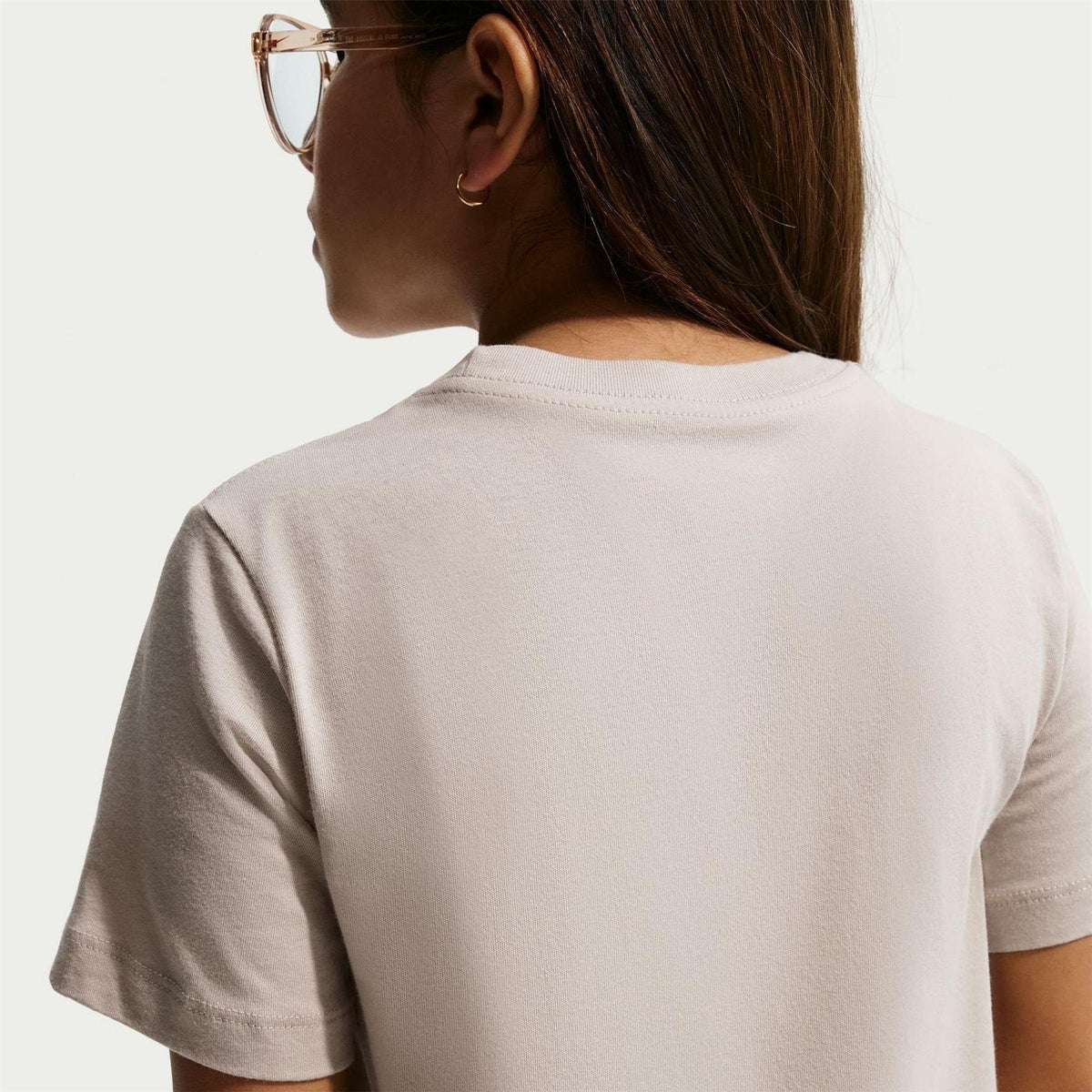 Cream - Pack Shot - Nike Childrens-Kids Futura Classic Logo Regular T-Shirt
