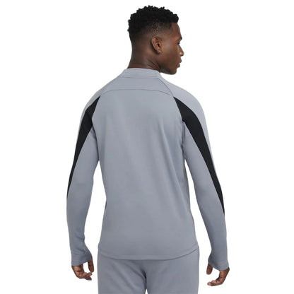 Grey-Silver - Back - Nike Mens Warrior Thermal Mock Neck Winter Sweatshirt