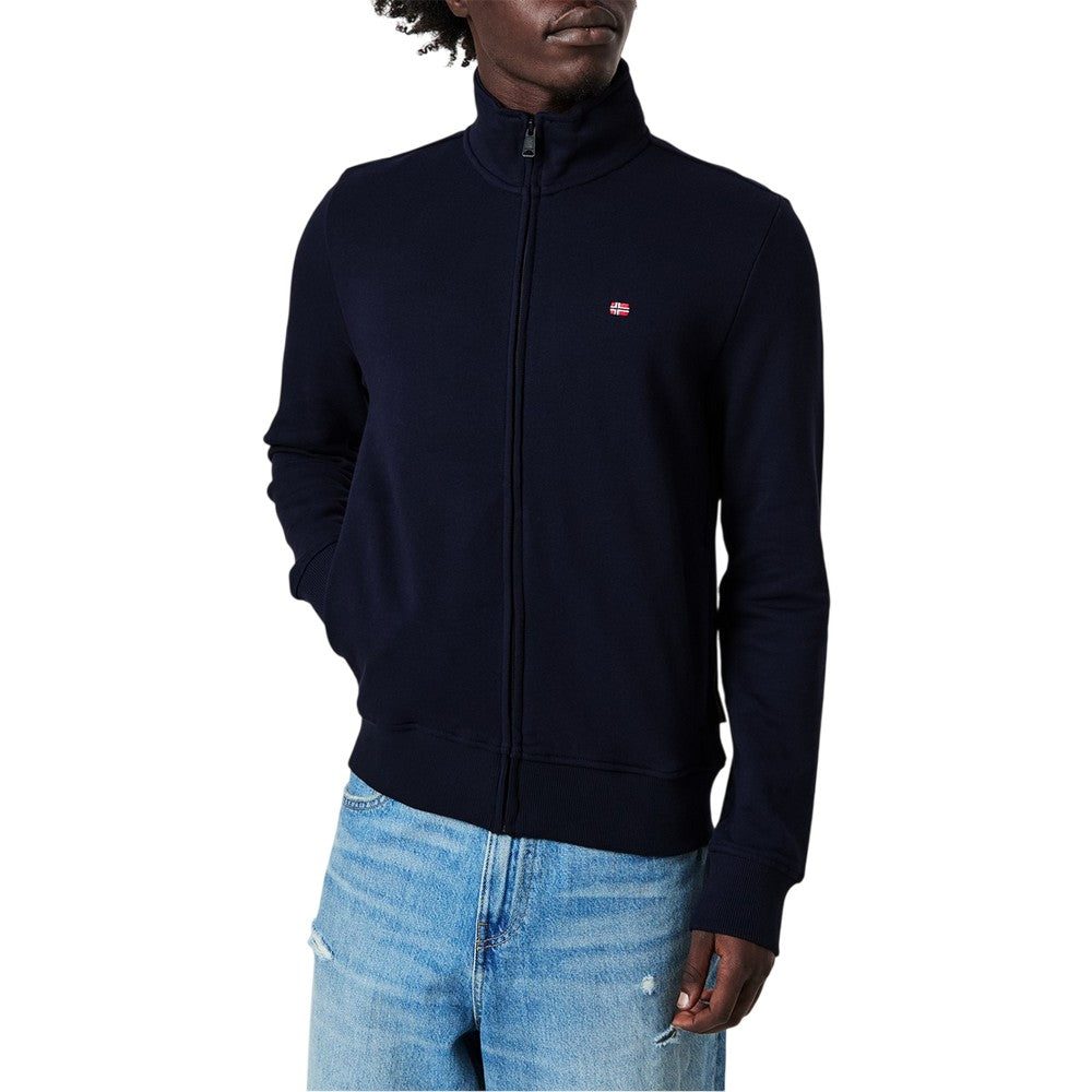 Marine Blue - Side - Napapijri Mens Balis Sweatshirt
