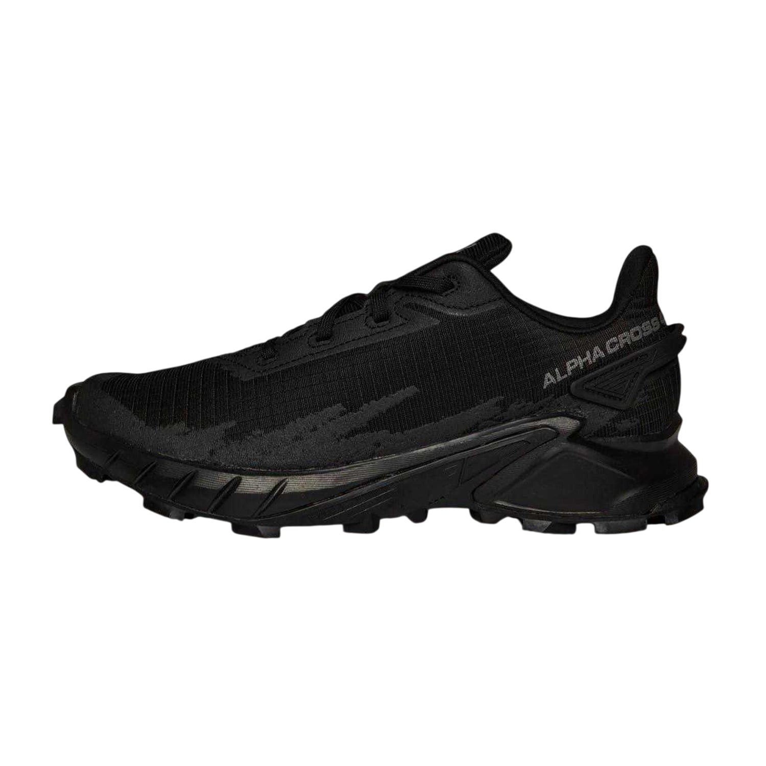 Black - Side - Salomon Womens-Ladies Alphacross 5 Running Shoes