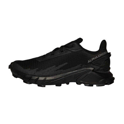 Black - Side - Salomon Womens-Ladies Alphacross 5 Running Shoes