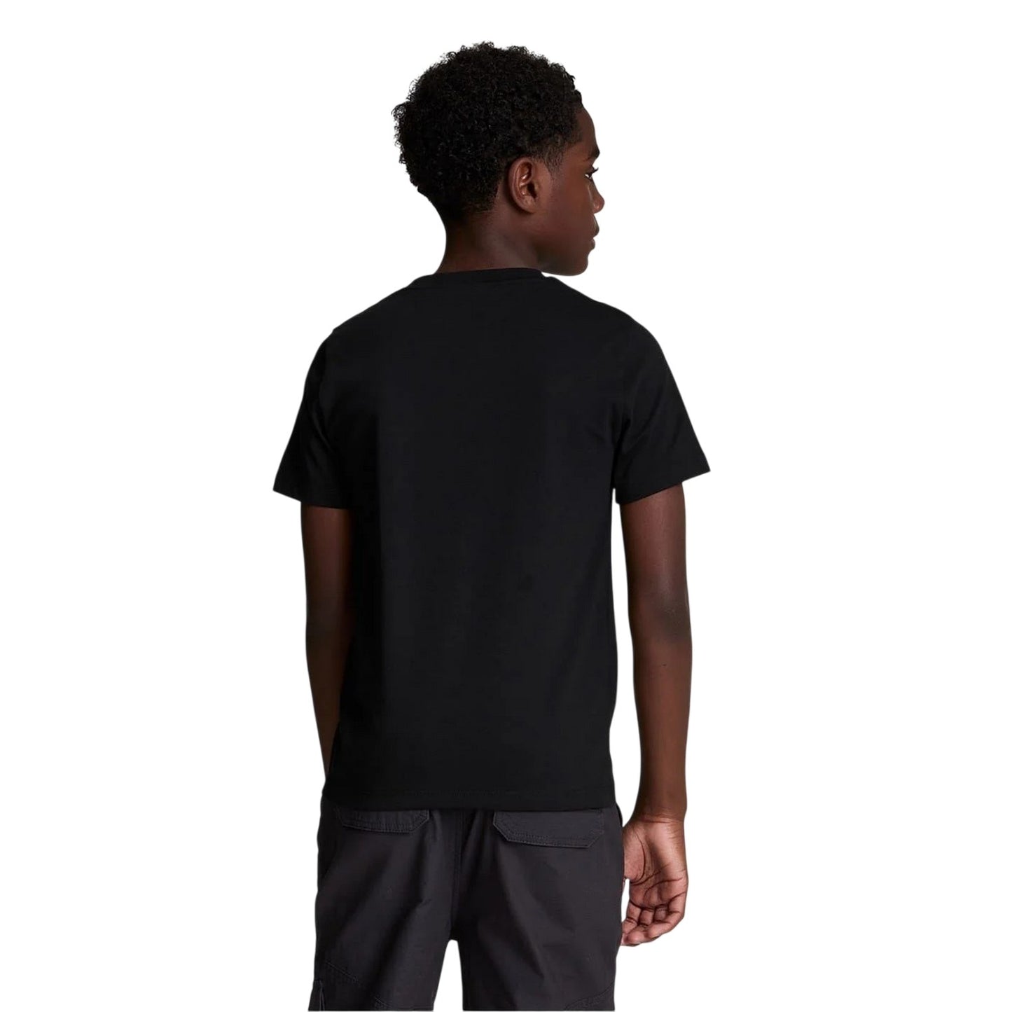 Black - Back - Lyle & Scott Childrens-Kids Full Logo Regular T-Shirt