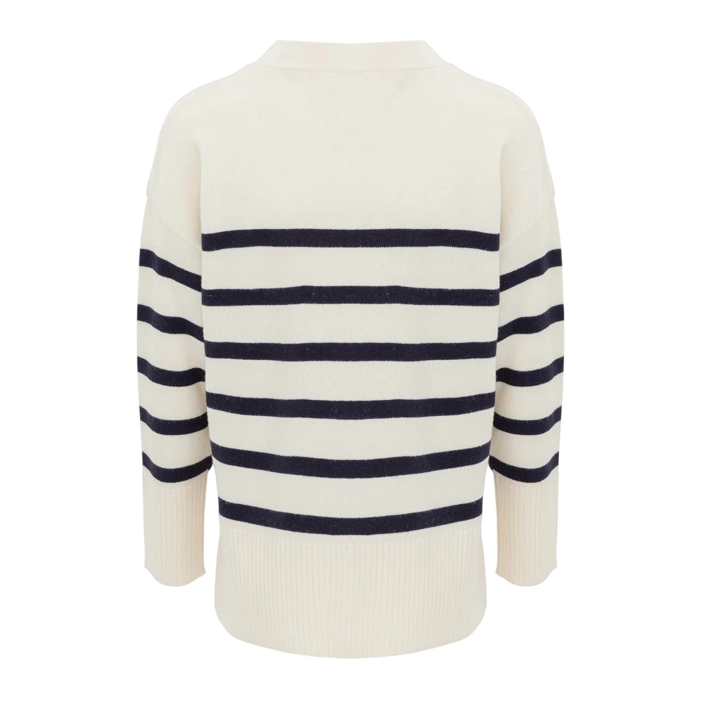 White-Black - Back - Miso Womens-Ladies Lightweight Casual Cardigan
