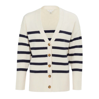 White-Black - Front - Miso Womens-Ladies Lightweight Casual Cardigan