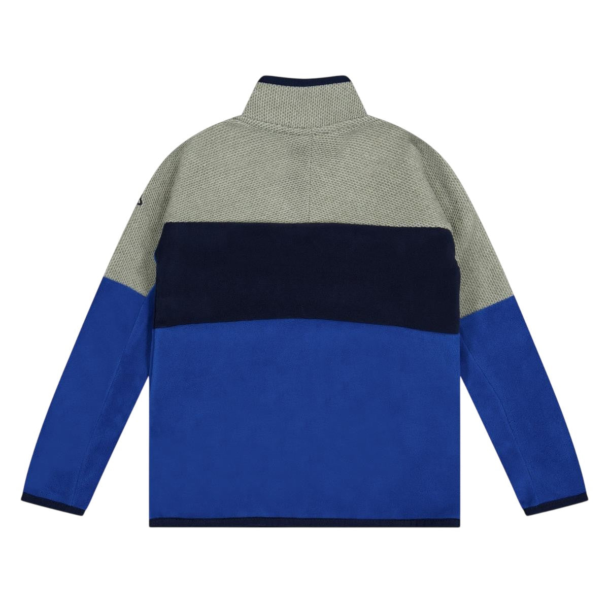 Bolt Blue-Grey Blue Marl - Back - Craghoppers Childrens-Kids Linden Colour Block Zip Neck Regular Sweatshirt