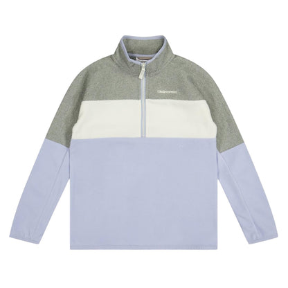 Autumn-Grey Marl - Front - Craghoppers Childrens-Kids Linden Colour Block Zip Neck Regular Sweatshirt