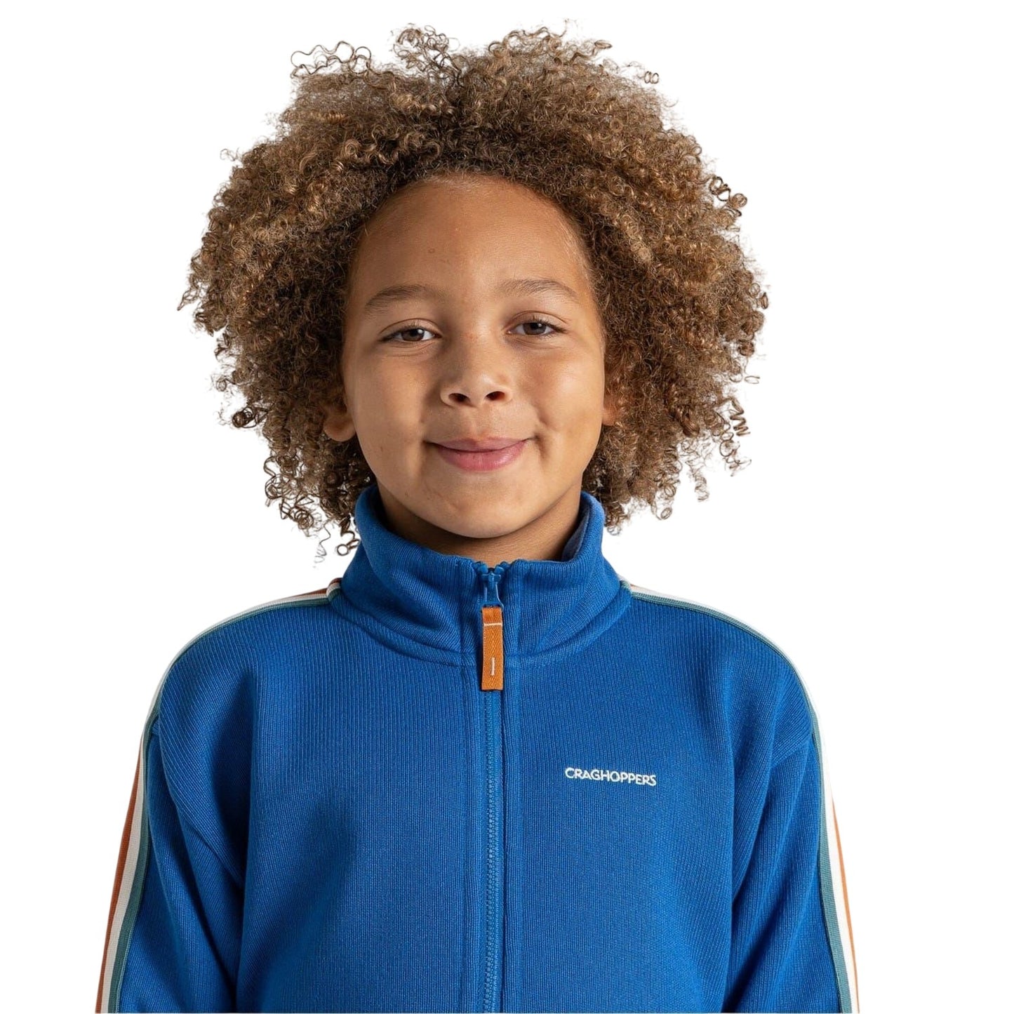 Bolt Blue - Side - Craghoppers Childrens-Kids Rey Zip Neck Regular Sweatshirt