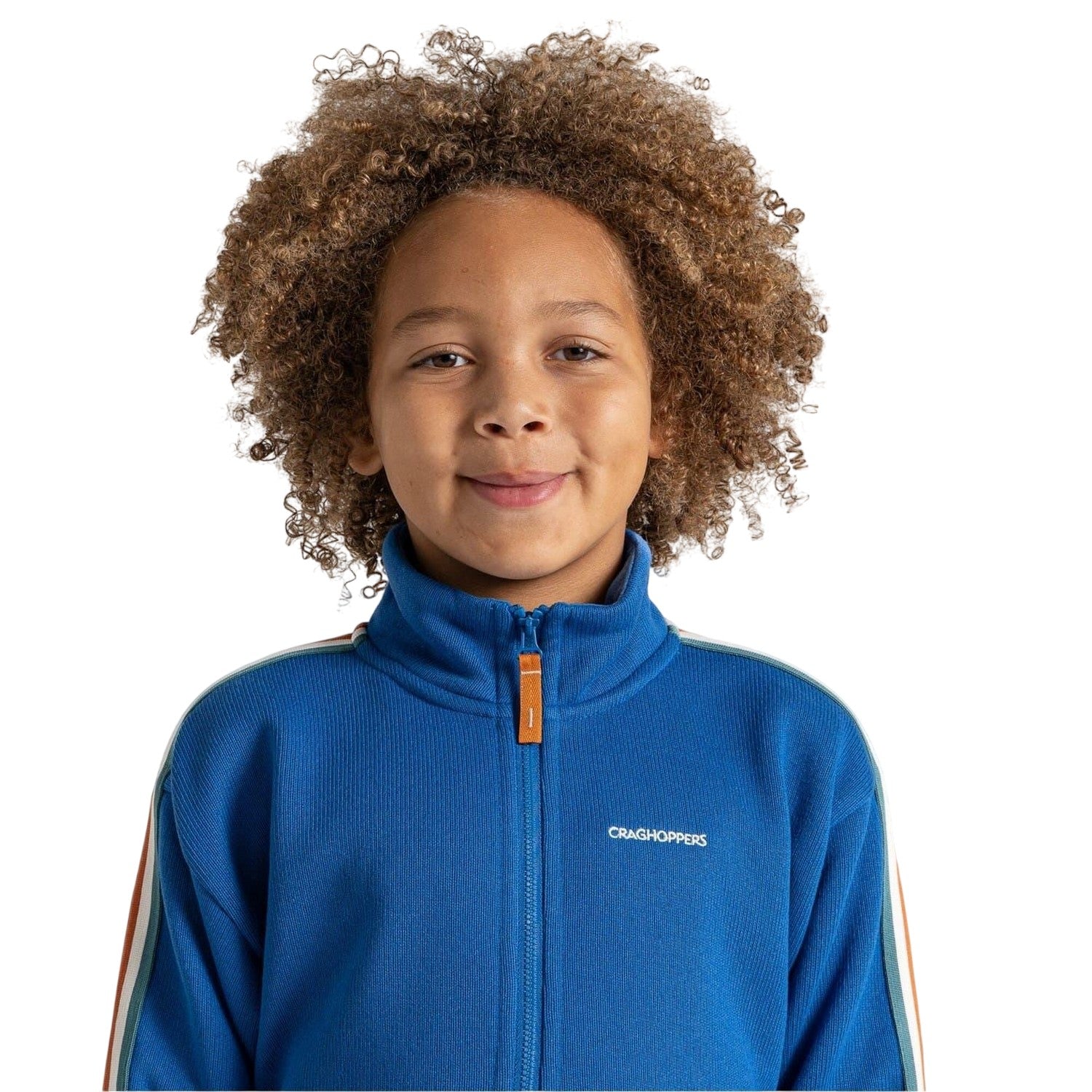 Bolt Blue - Side - Craghoppers Childrens-Kids Rey Zip Neck Regular Sweatshirt