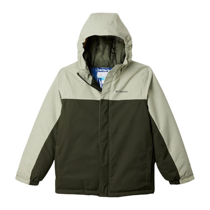 Black-Green - Front - Columbia Boys Insulated Hiking Hooded Jacket