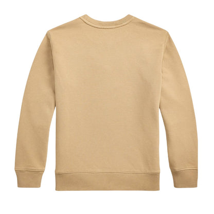 Vintage Khaki - Back - Ralph Lauren Childrens-Kids Logo Ribbed Regular Sweatshirt
