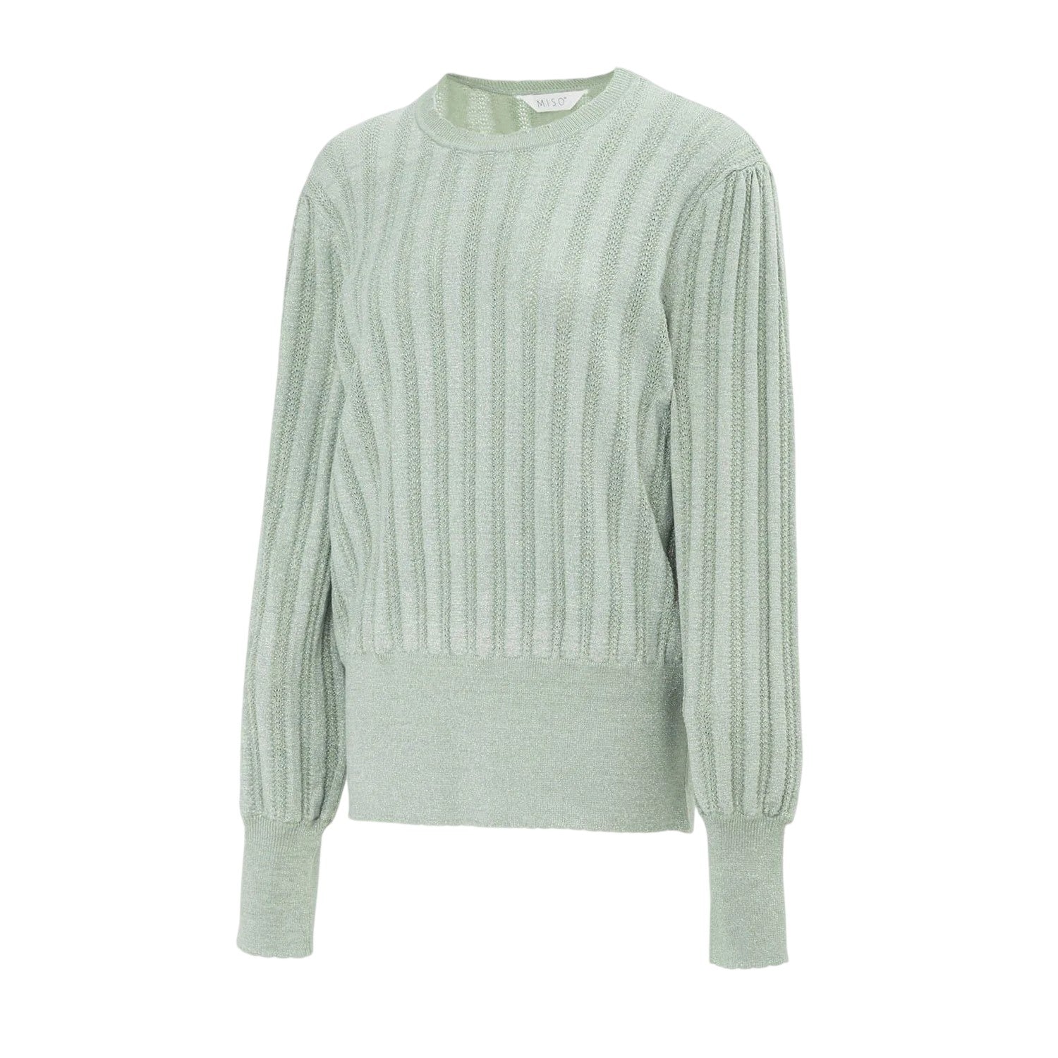 Grey - Side - Miso Womens-Ladies Viscose Jumper