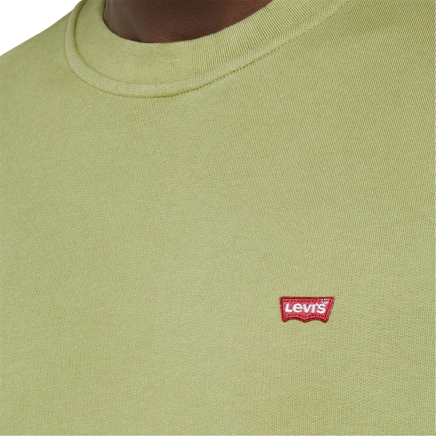 Sage - Side - Levis Mens Original Crew Neck Sweatshirt