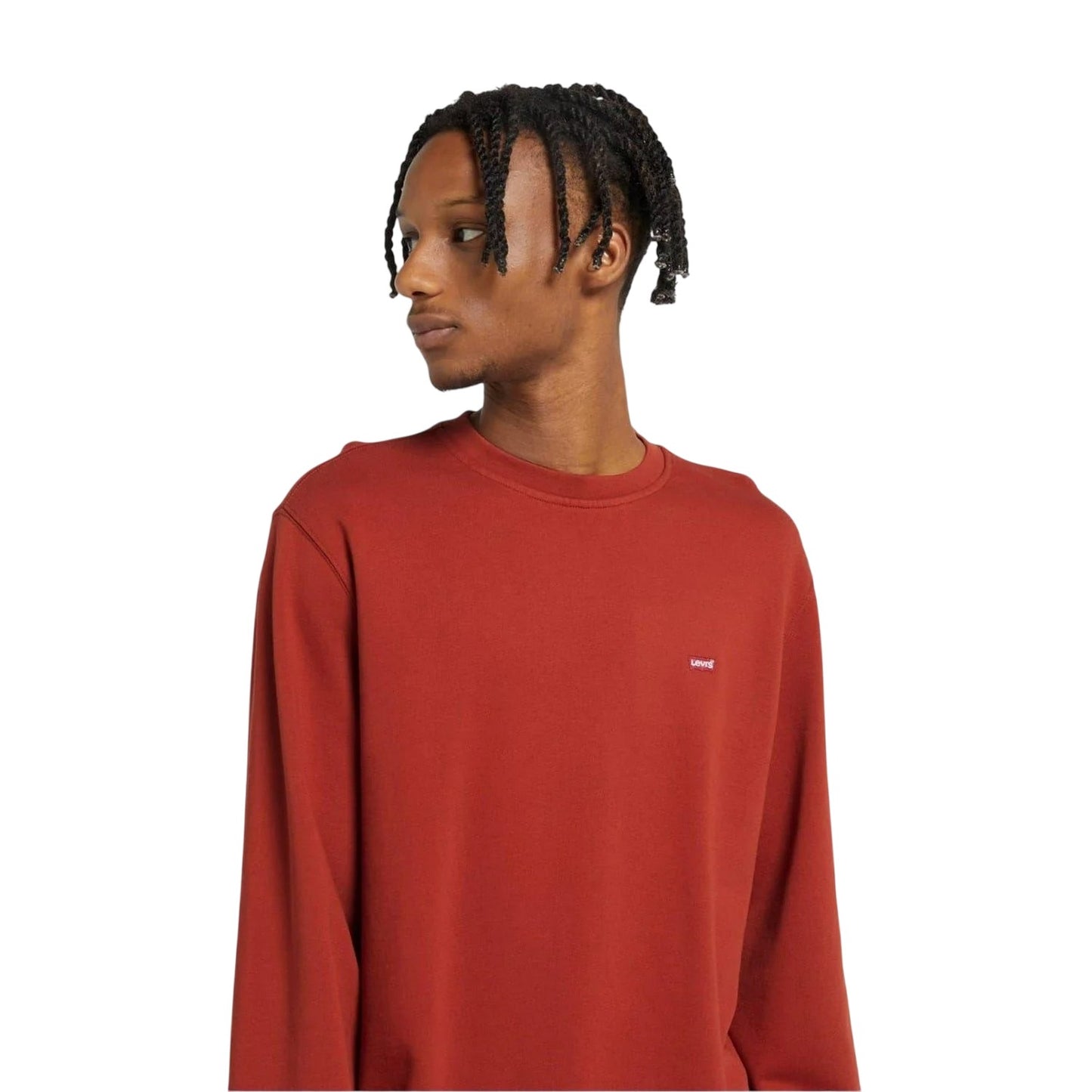 Red - Side - Levis Mens Original Crew Neck Sweatshirt