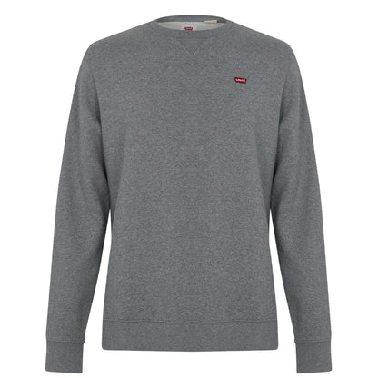 Grey Marl - Front - Levis Mens Original Crew Neck Sweatshirt