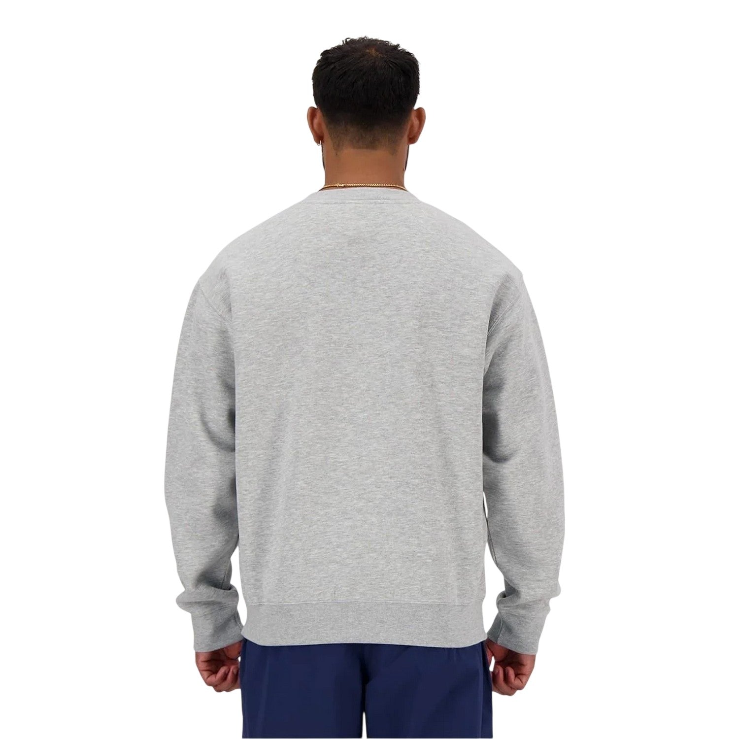 Grey - Back - New Balance Mens Crew Neck Regular Sweatshirt