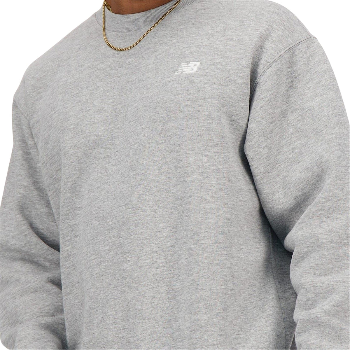 Grey - Side - New Balance Mens Crew Neck Regular Sweatshirt