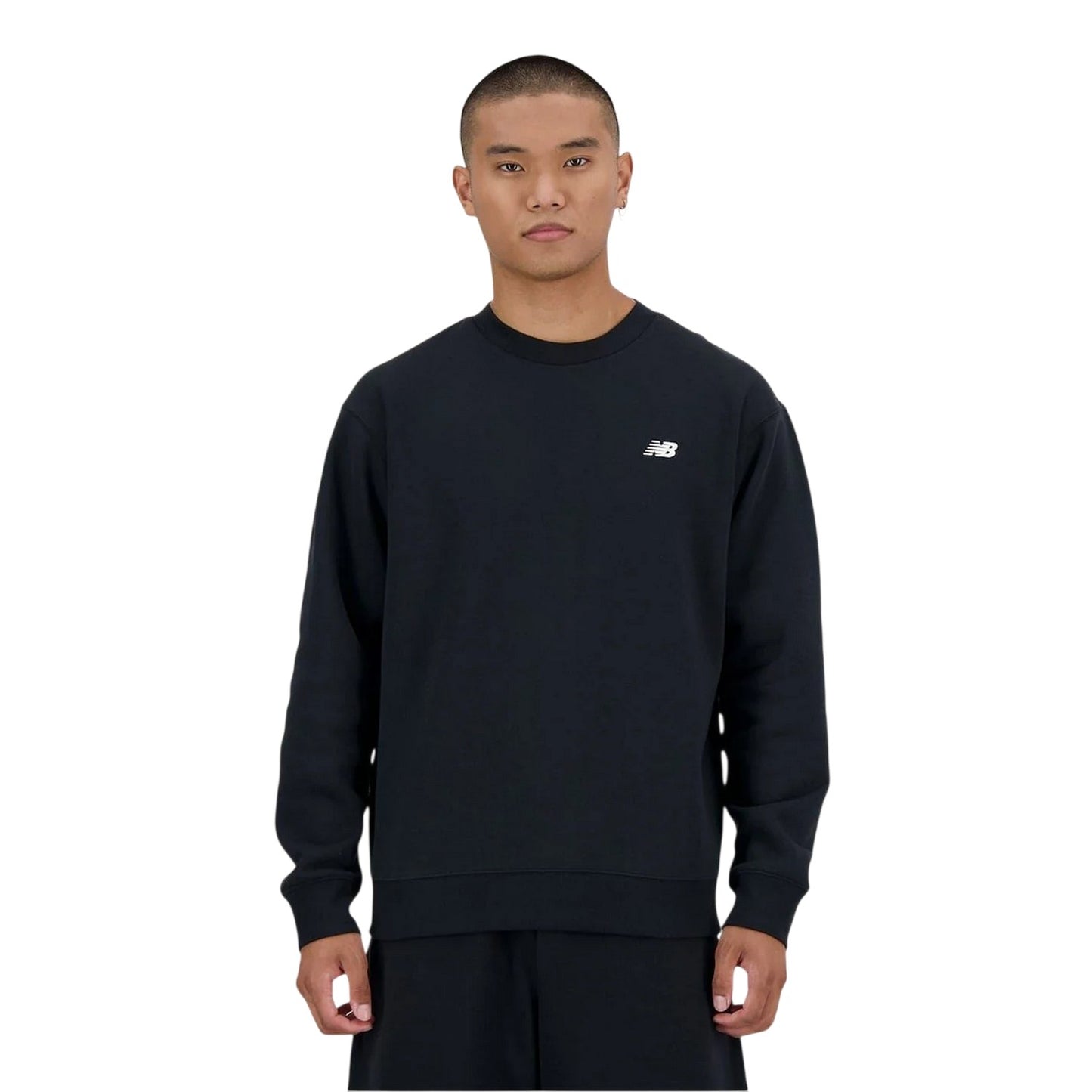 Black - Front - New Balance Mens Crew Neck Regular Sweatshirt