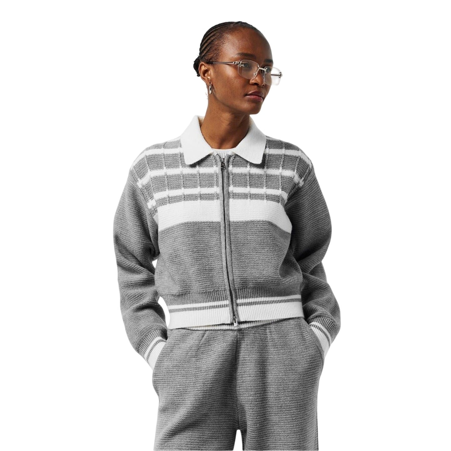 Grey - Lifestyle - Couture Womens-Ladies Emblem Knitted Jumper