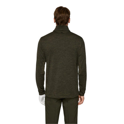Black-Green - Back - J.Lindeberg Mens Destry Zip Neck Sweatshirt