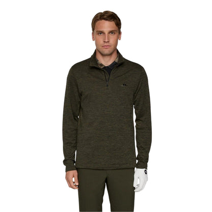 Black-Green - Lifestyle - J.Lindeberg Mens Destry Zip Neck Sweatshirt