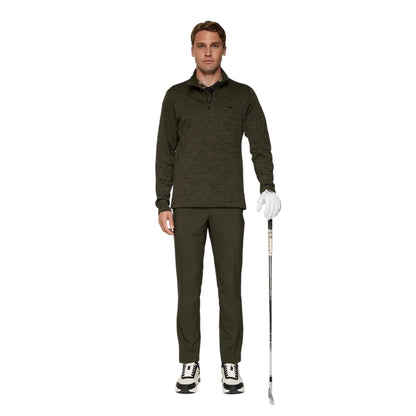 Black-Green - Pack Shot - J.Lindeberg Mens Destry Zip Neck Sweatshirt