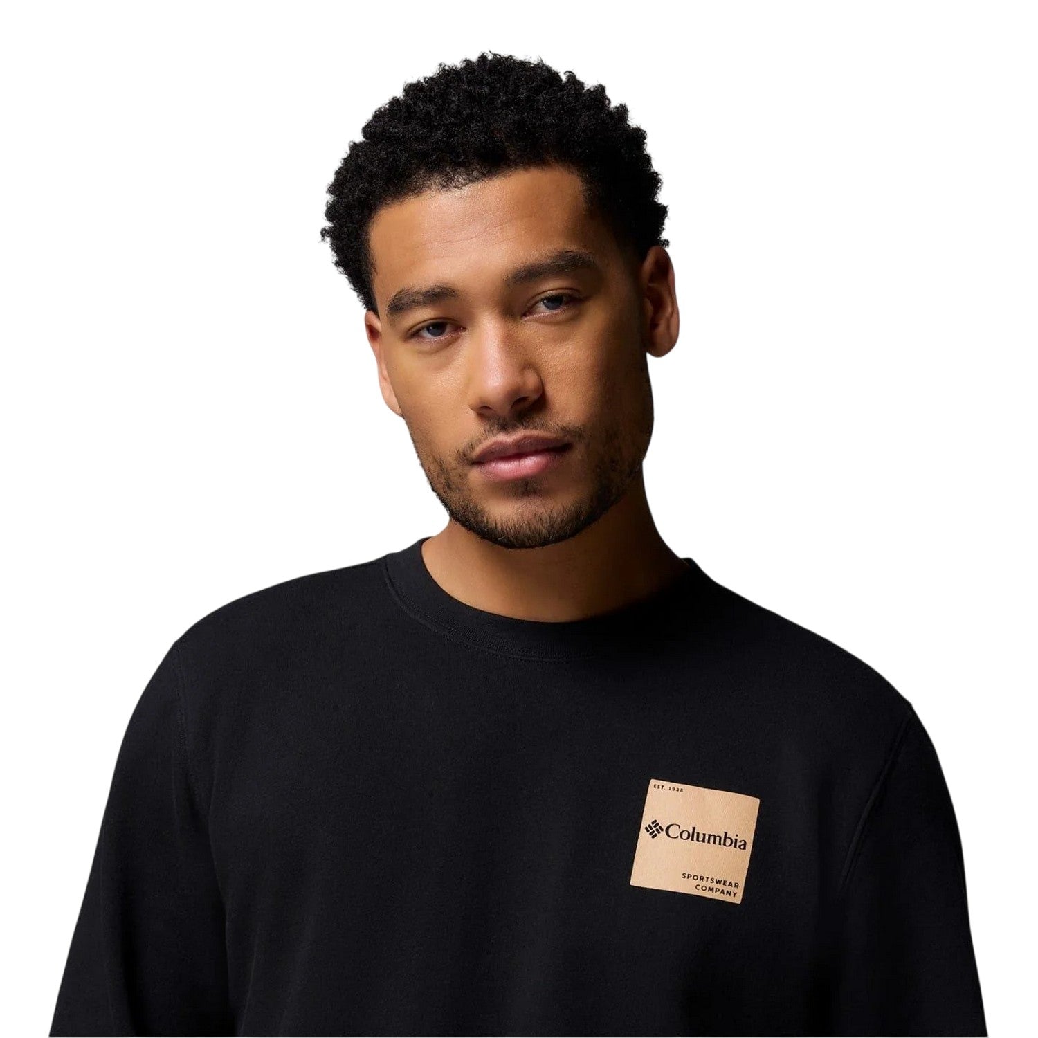 Black - Side - Columbia Mens Trek Crew Neck Sweatshirt