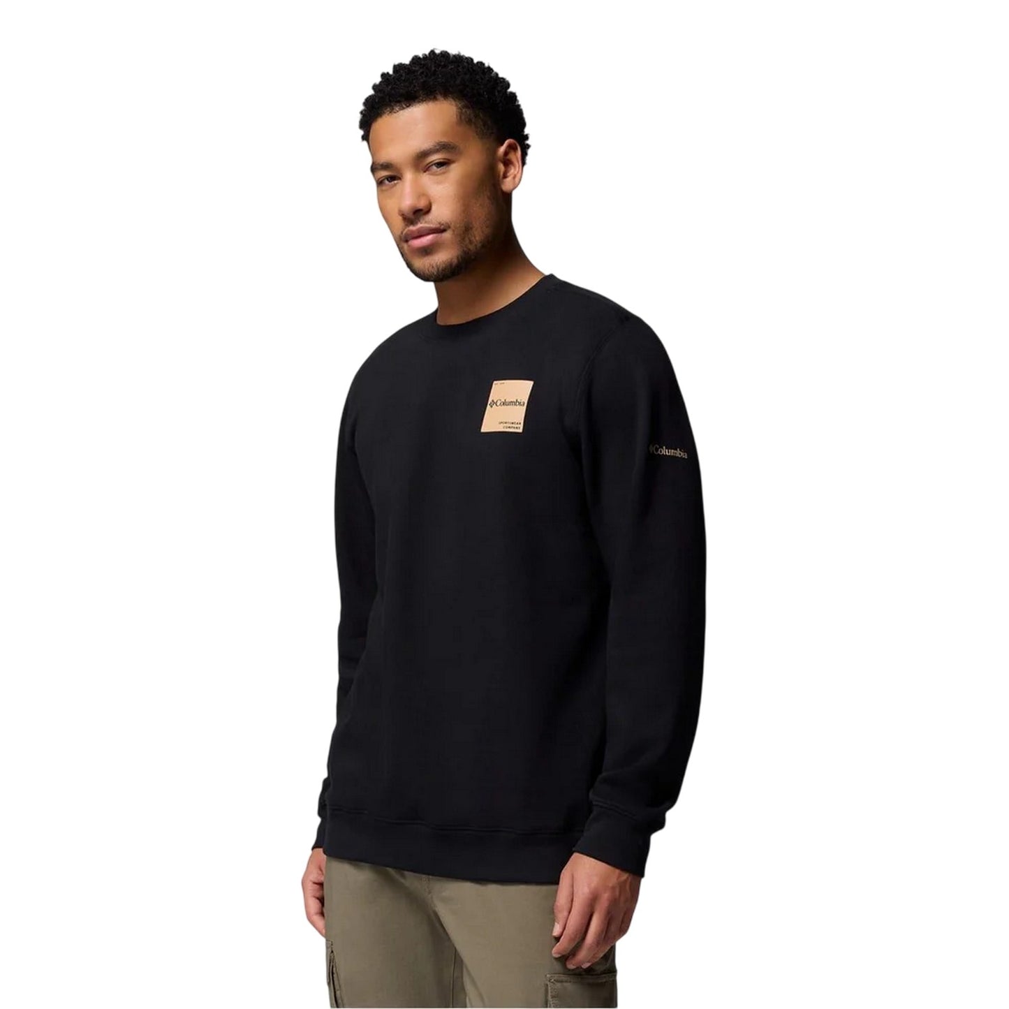 Black - Lifestyle - Columbia Mens Trek Crew Neck Sweatshirt