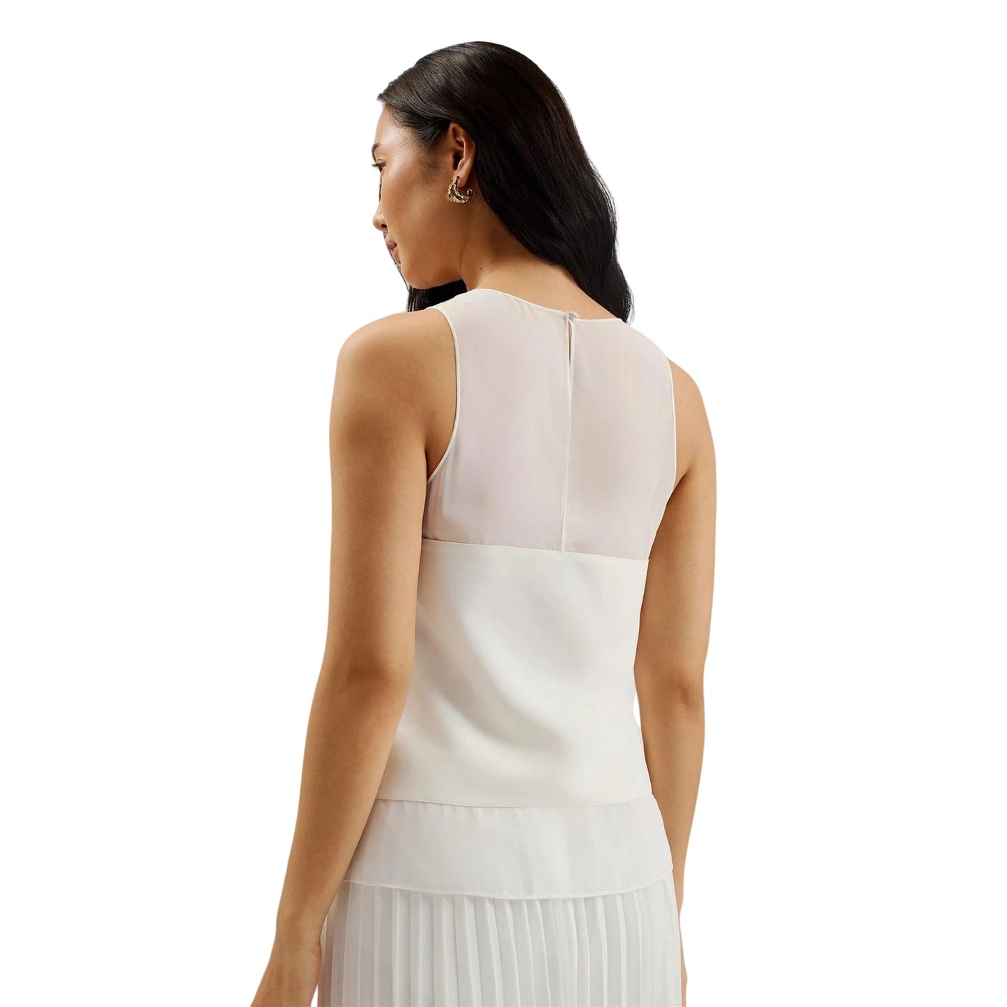 Ivory - Back - Ted Baker Womens-Ladies Sleeveless Tank Top