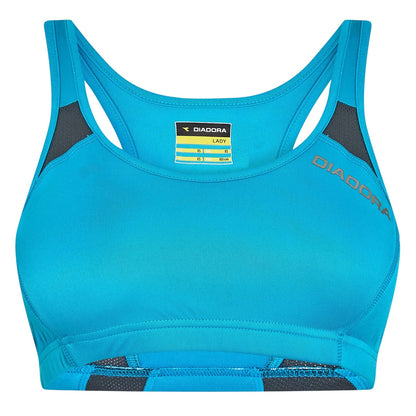 Fluorescent Blue - Front - Diadora Womens-Ladies Scoop Neck Sports Bra