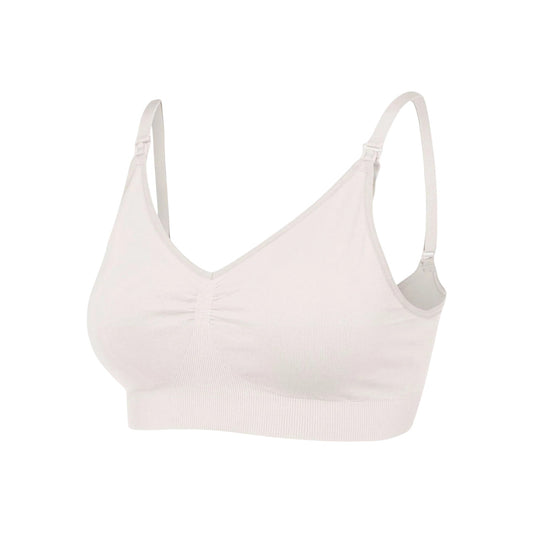 Snow White - Front - Mamalicious Womens-Ladies Plain Ruched Maternity Bra