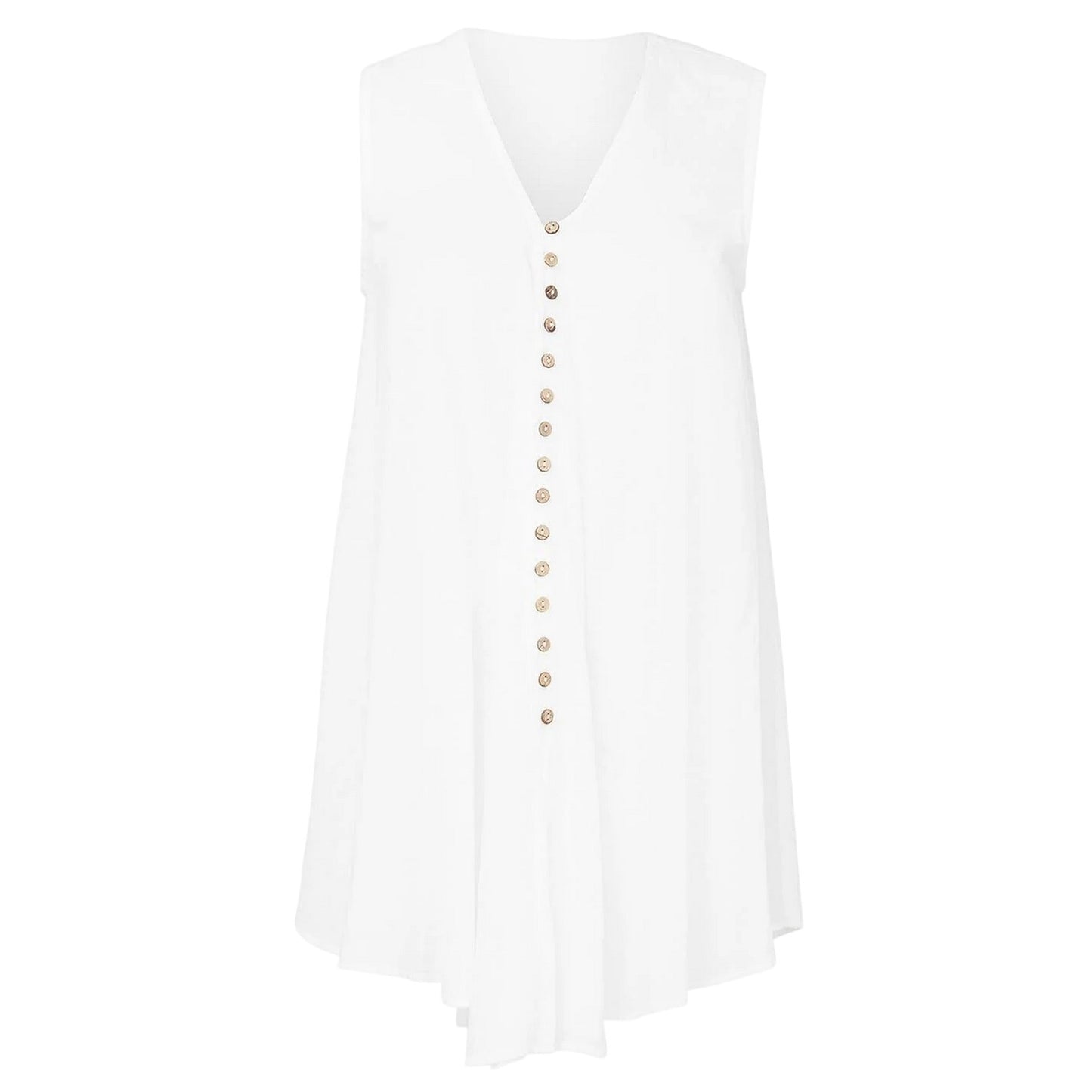 White - Front - Joe Browns Womens-Ladies V Neck Sleeveless Blouse