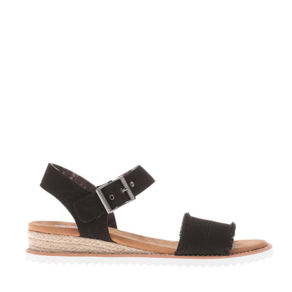 Black - Lifestyle - Skechers Womens-Ladies BOBS Desert Kiss - Adobe Princess Sandals