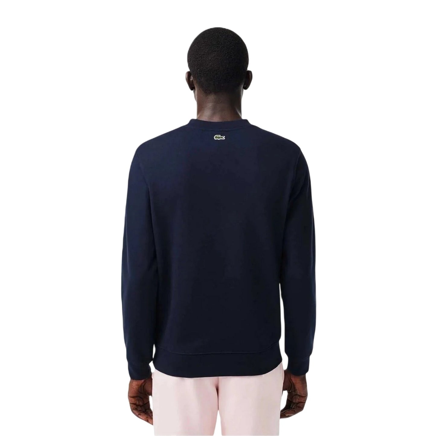 Navy - Back - Lacoste Mens Crocodile Print Sweatshirt