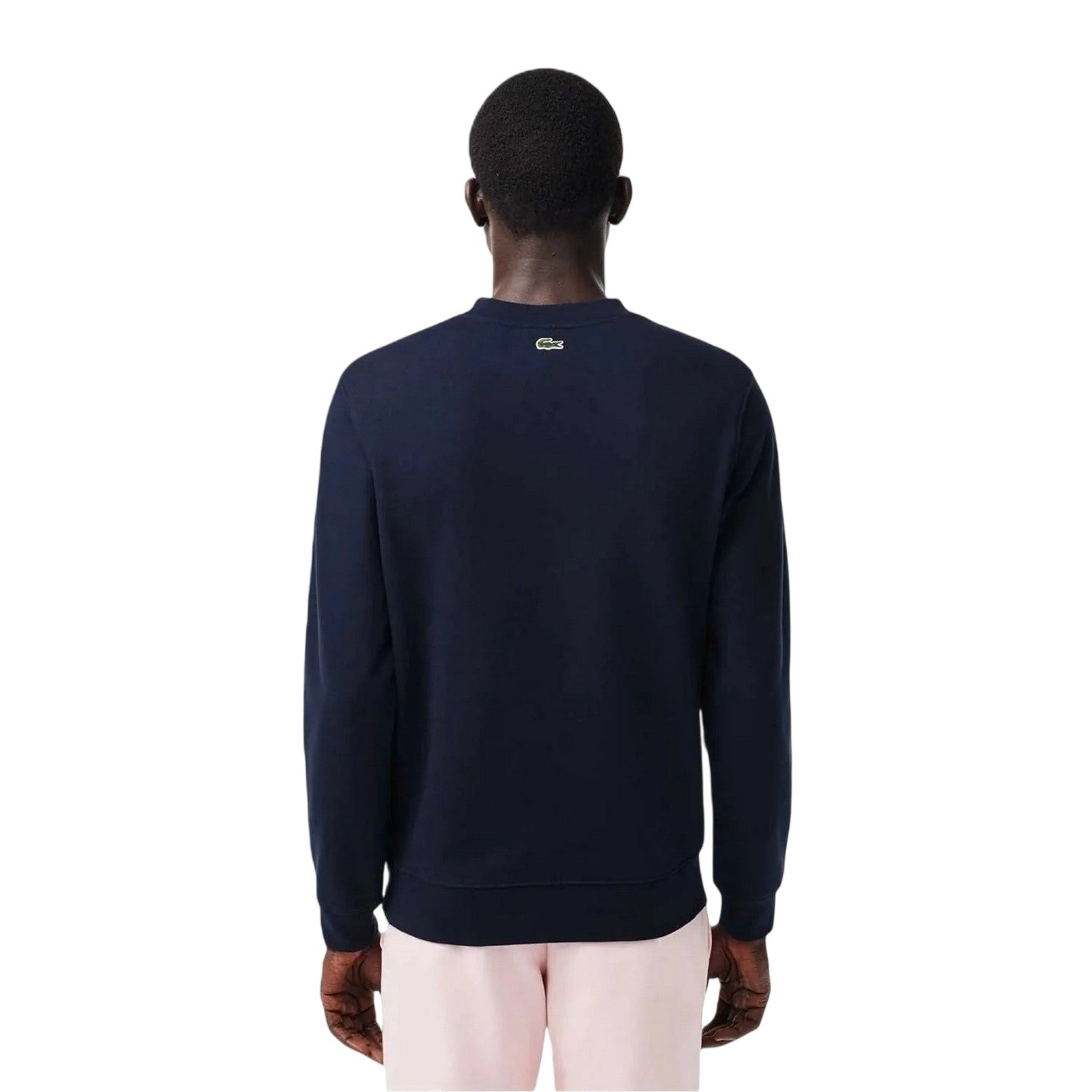 Navy - Back - Lacoste Mens Crocodile Print Sweatshirt
