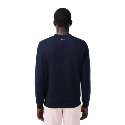 Navy - Back - Lacoste Mens Crocodile Print Sweatshirt