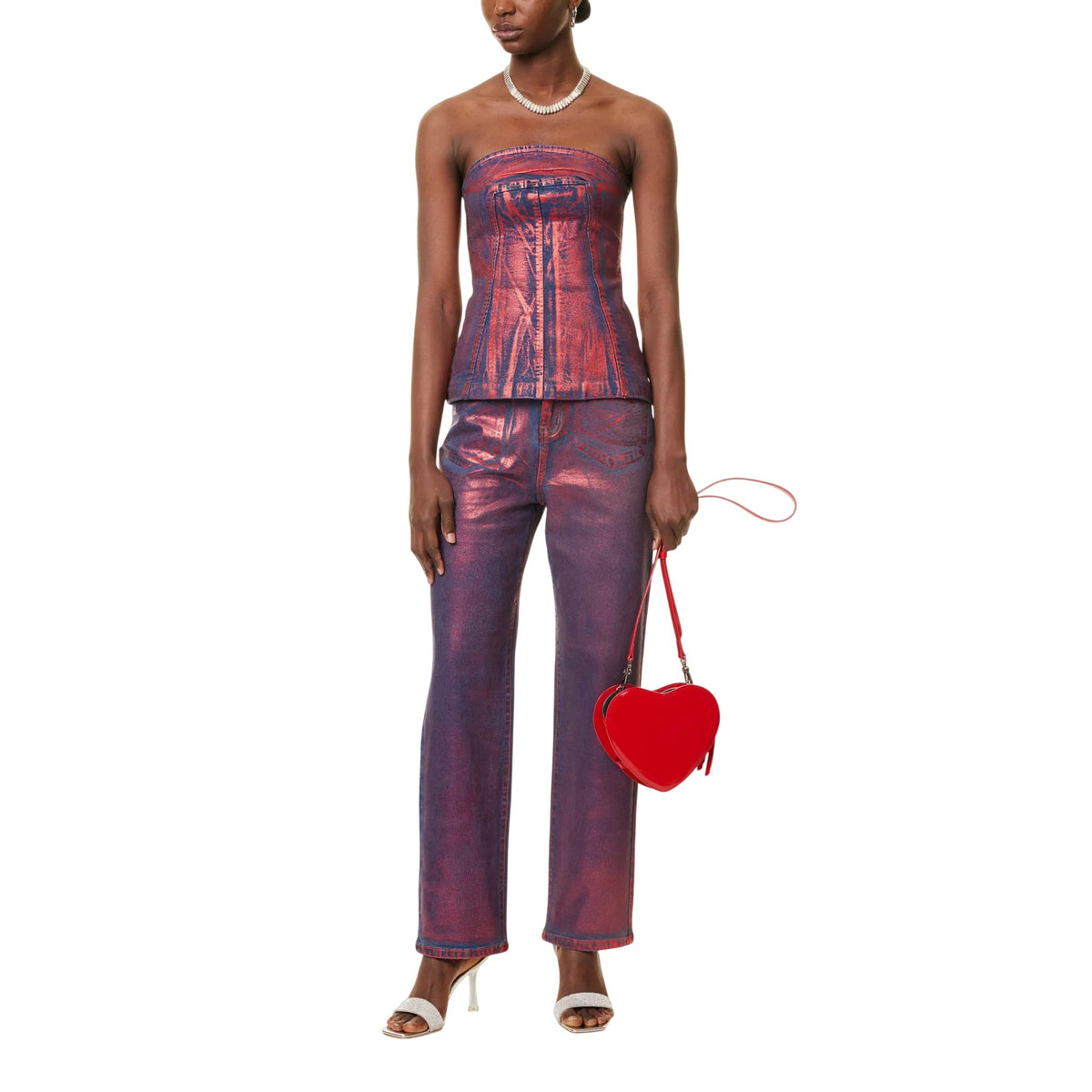 Red - Pack Shot - AmyLynn Womens-Ladies Bustier Tube Top
