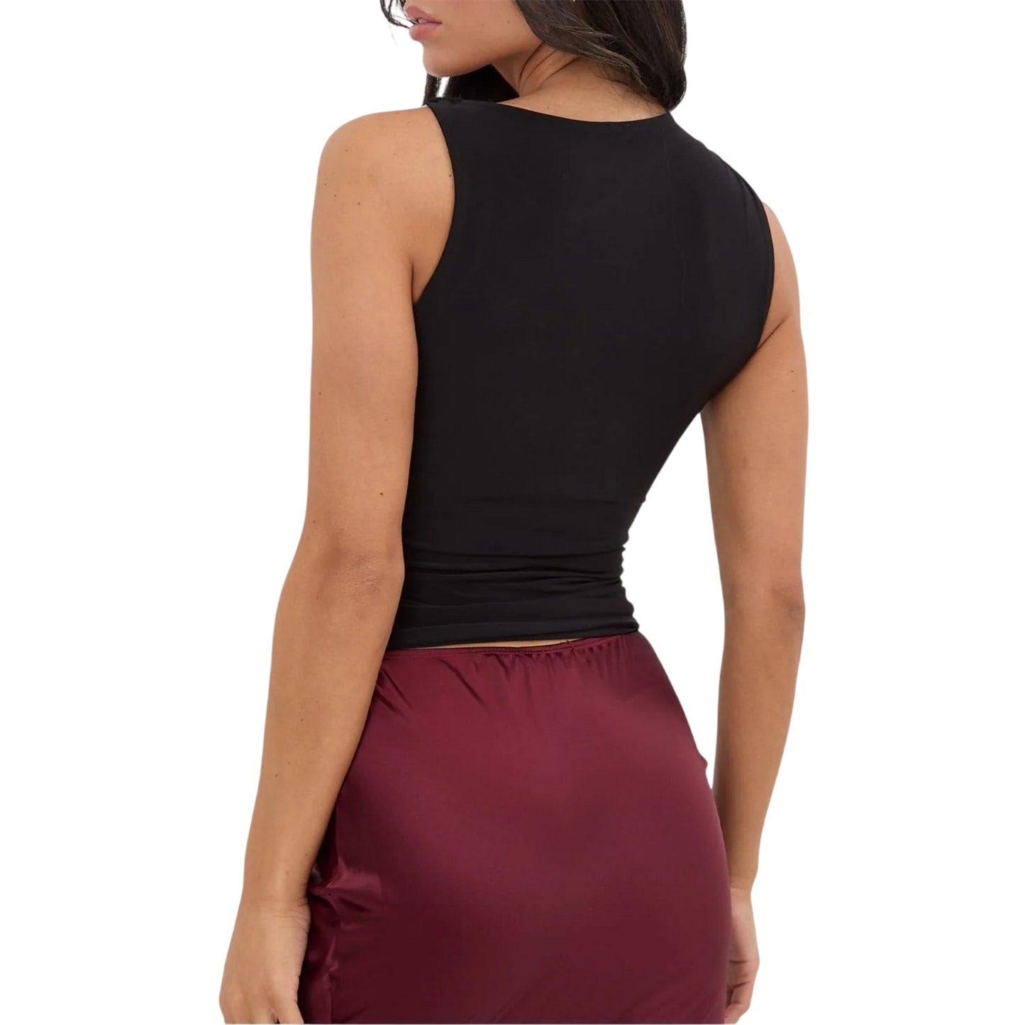 Black - Back - I Saw It First Womens-Ladies Fitted Sleeveless Vest Top