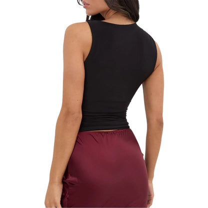 Black - Back - I Saw It First Womens-Ladies Fitted Sleeveless Vest Top