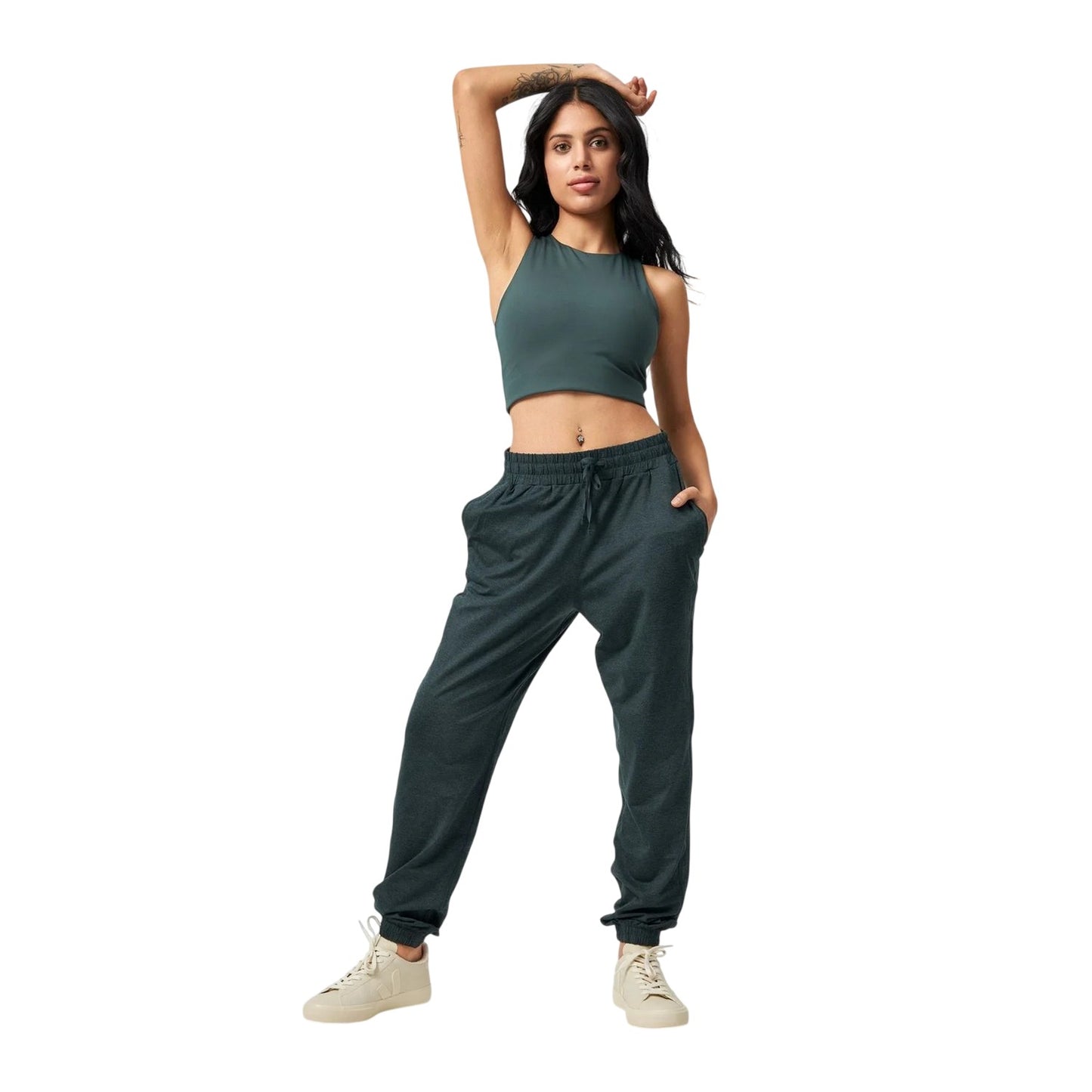 Moss - Lifestyle - Girlfriend Collective Womens-Ladies Dylan High-Neck Sleeveless Sports Bra