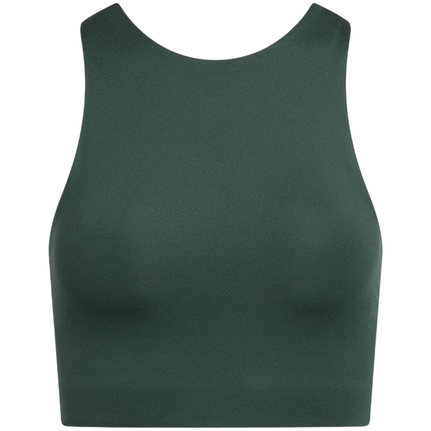 Moss - Front - Girlfriend Collective Womens-Ladies Dylan High-Neck Sleeveless Sports Bra