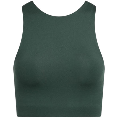 Moss - Front - Girlfriend Collective Womens-Ladies Dylan High-Neck Sleeveless Sports Bra