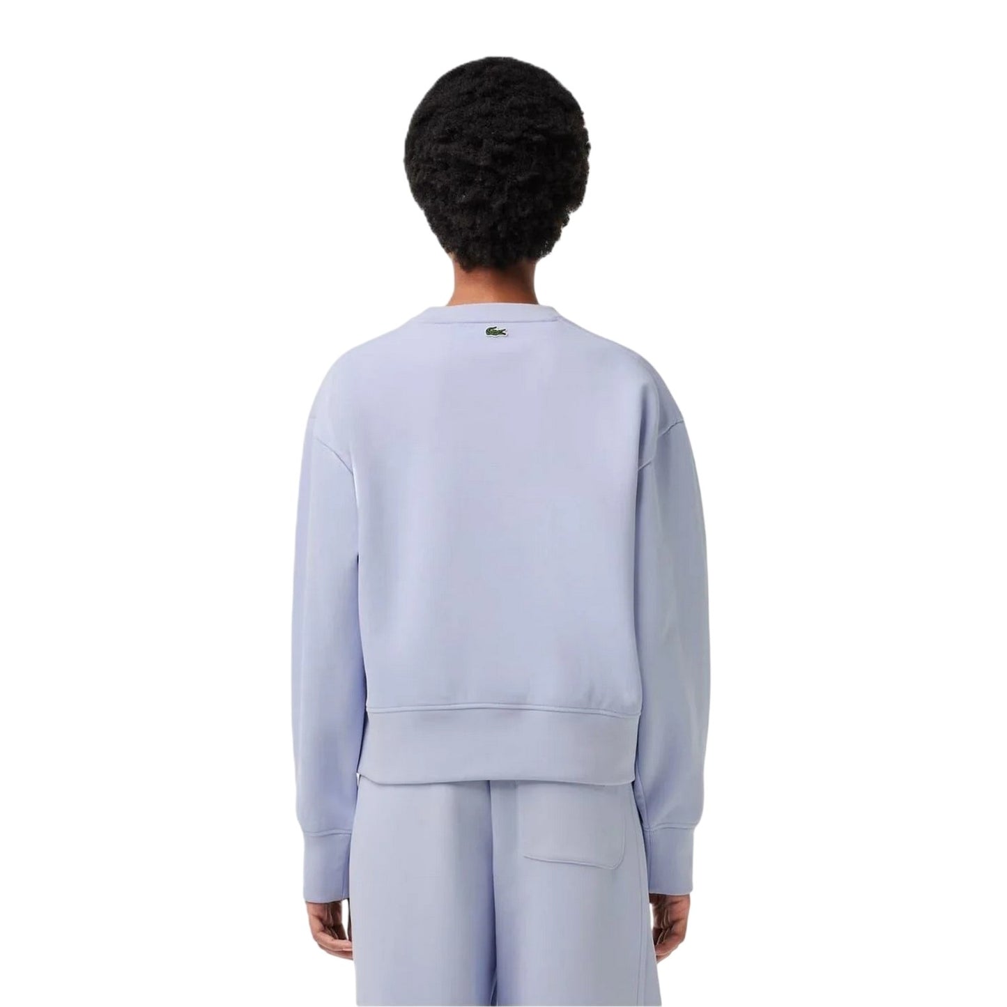 Blue - Back - Lacoste Womens-Ladies Lettering Relaxed Fit Sweatshirt