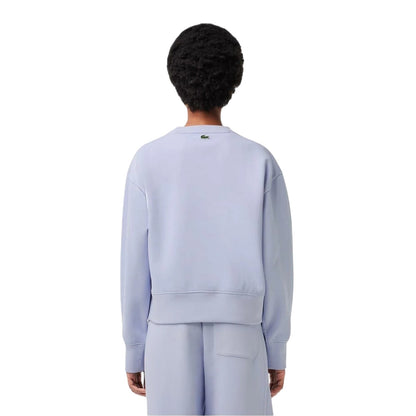 Blue - Back - Lacoste Womens-Ladies Lettering Relaxed Fit Sweatshirt