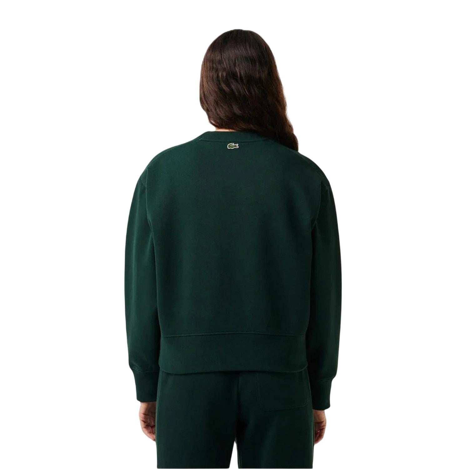 Green - Back - Lacoste Womens-Ladies Lettering Relaxed Fit Sweatshirt