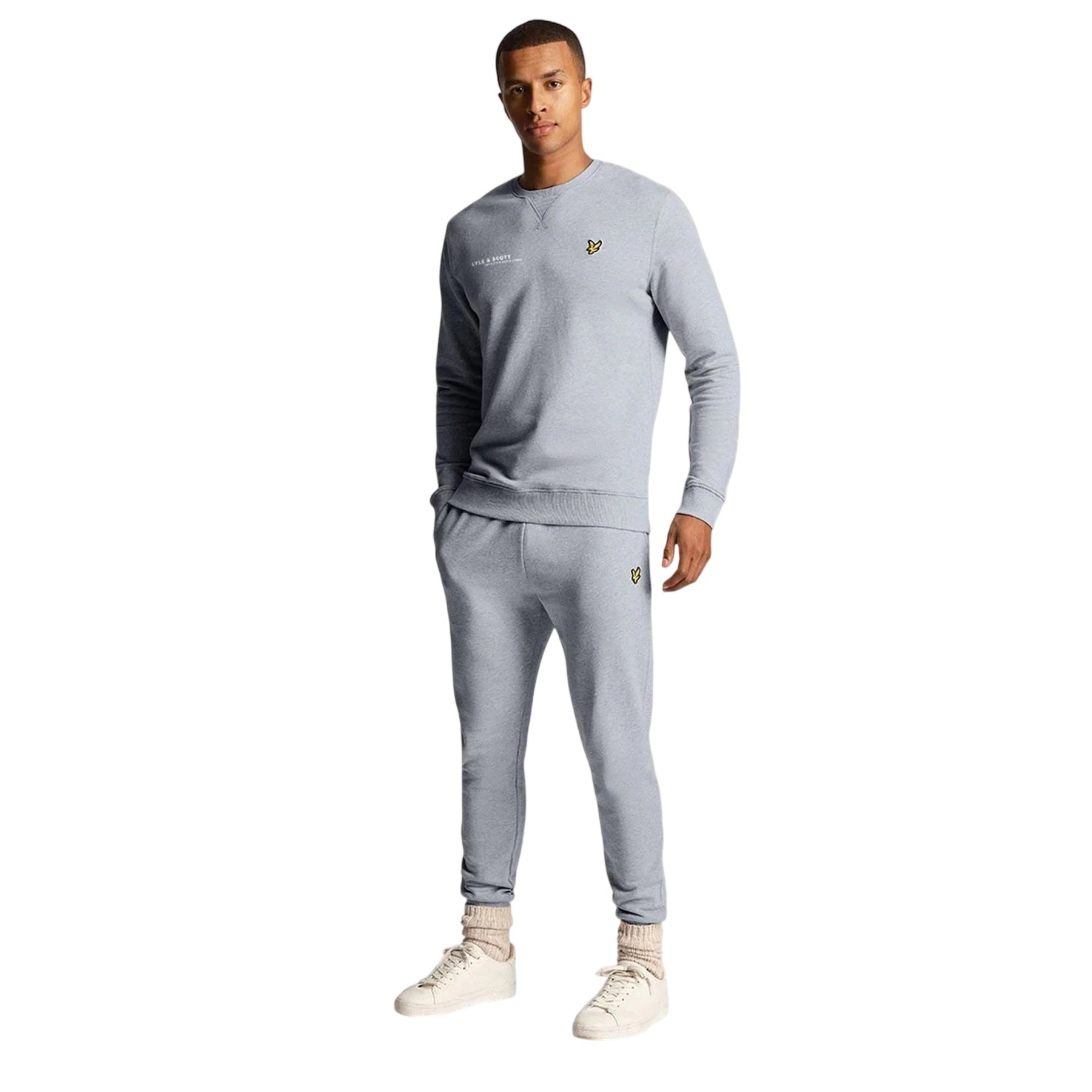 Grey - Lifestyle - Lyle & Scott Mens Ordinate Logo Cotton Sweatshirt
