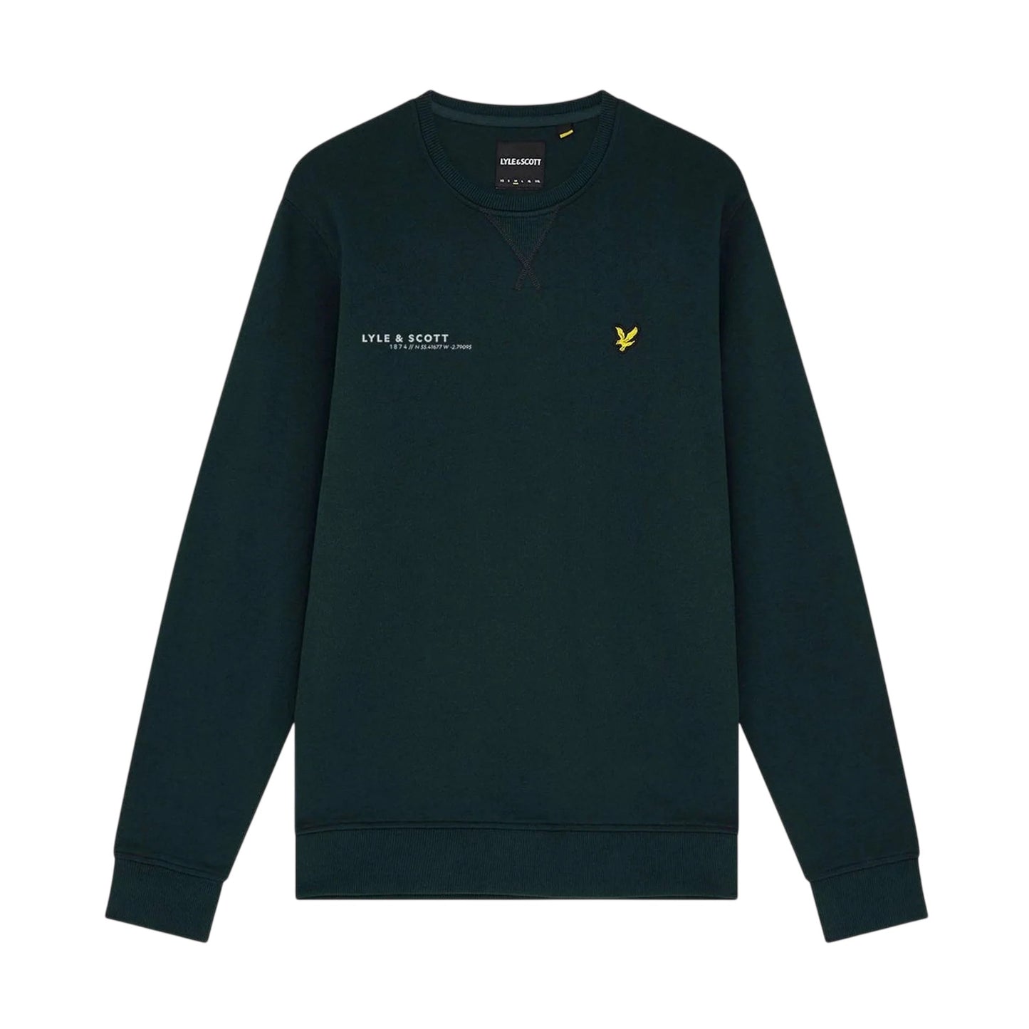 Green - Front - Lyle & Scott Mens Ordinate Logo Cotton Sweatshirt