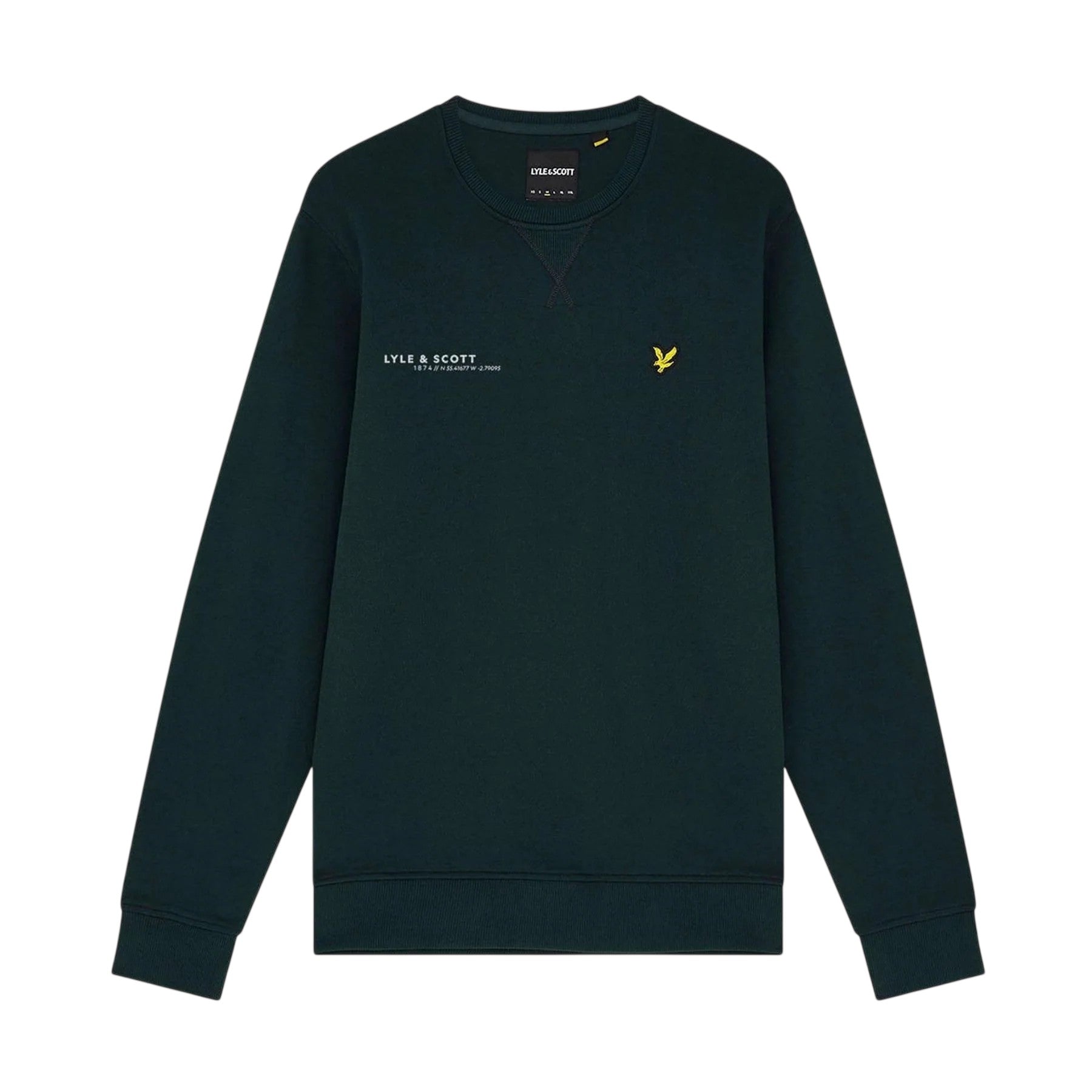 Green - Front - Lyle & Scott Mens Ordinate Logo Cotton Sweatshirt