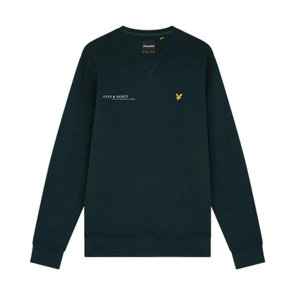 Green - Front - Lyle & Scott Mens Ordinate Logo Cotton Sweatshirt