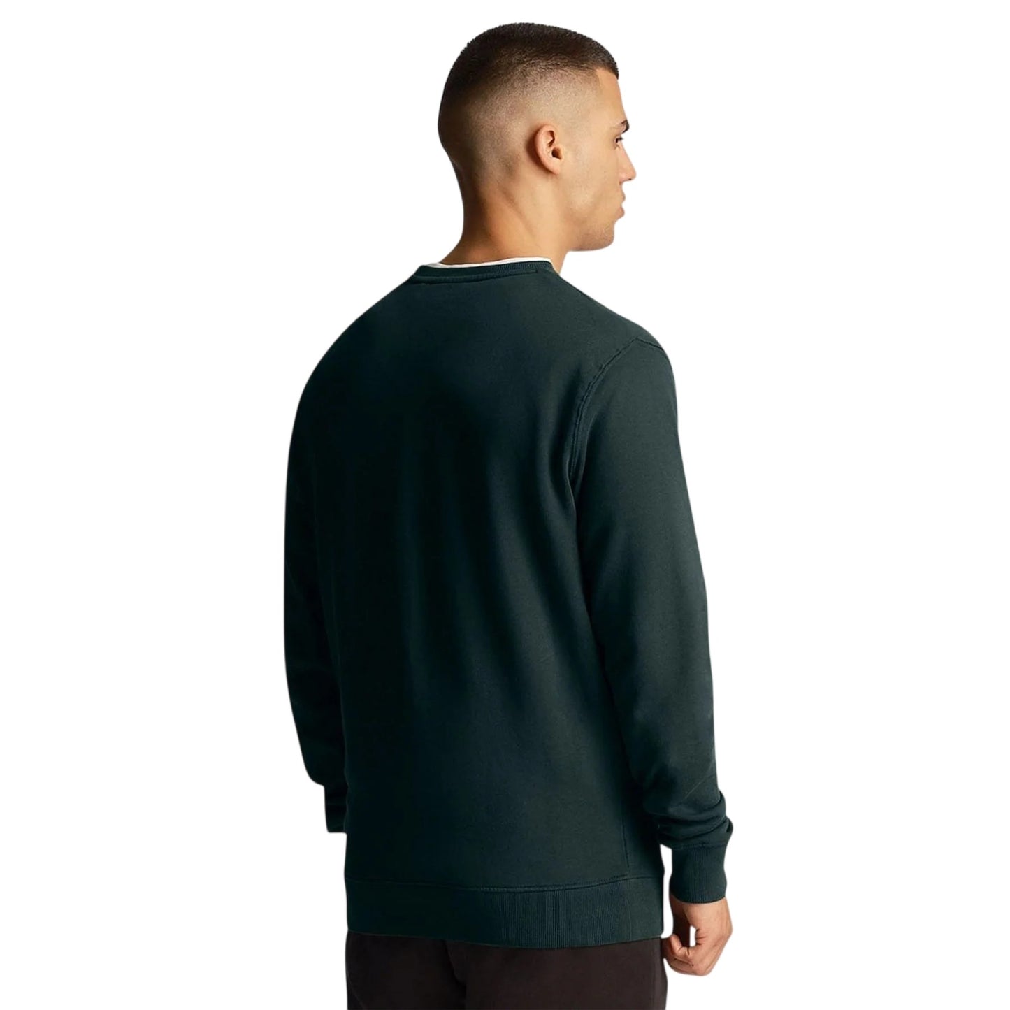 Green - Back - Lyle & Scott Mens Ordinate Logo Cotton Sweatshirt