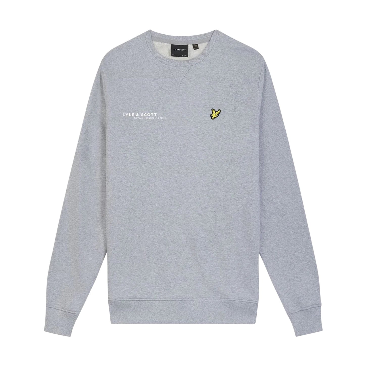 Grey - Front - Lyle & Scott Mens Ordinate Logo Cotton Sweatshirt